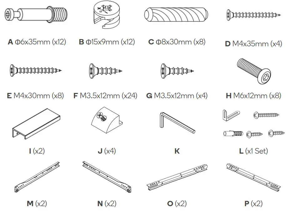 SHANGRI-LA SLHONEYBTWA, SLHONEYBTBA HONEYCOMB BEDSIDE TABLE - Hardware