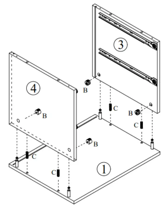 SHANGRI-LA SLHONEYBTWA, SLHONEYBTBA HONEYCOMB BEDSIDE TABLE - Step 3.0