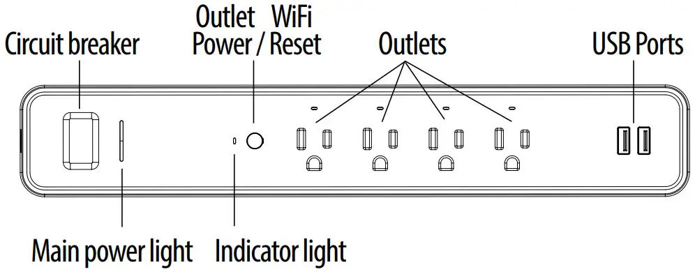 Energizer EIS3-1001-WHT Smart WiFi Surge Protector -