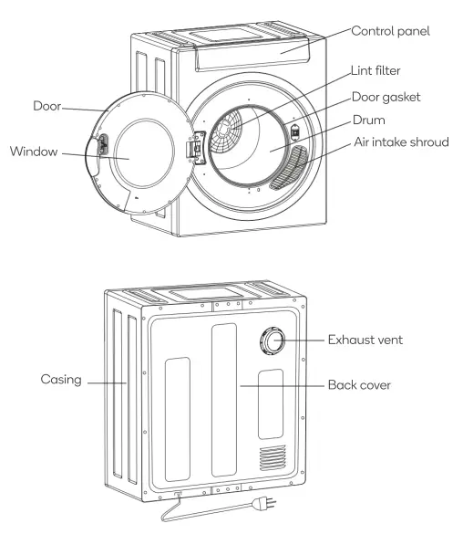 kogan KAJDRYVT45A 4.5KG Vented Dryer - 1