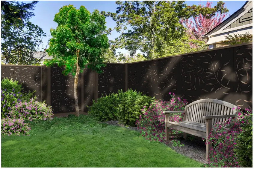 OUTDECO USA USADSWL2-BL Black Eucalyptus Decorative Screen Panel -