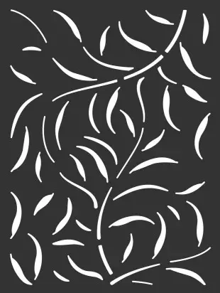 OUTDECO USA USADSWL2-BL Black Eucalyptus Decorative Screen Panel - 1