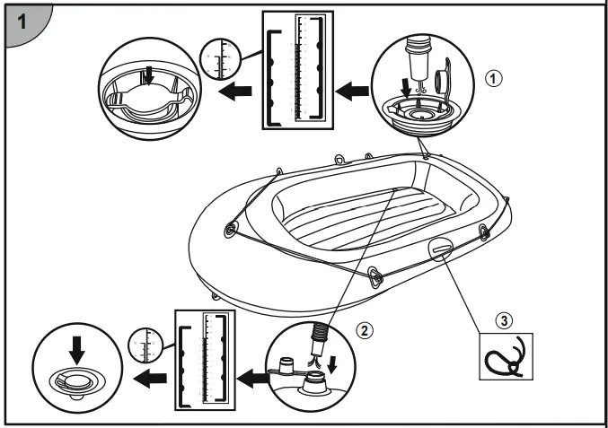 Bestway 43165544 Inflatable Boat Raft Set - Figure 2