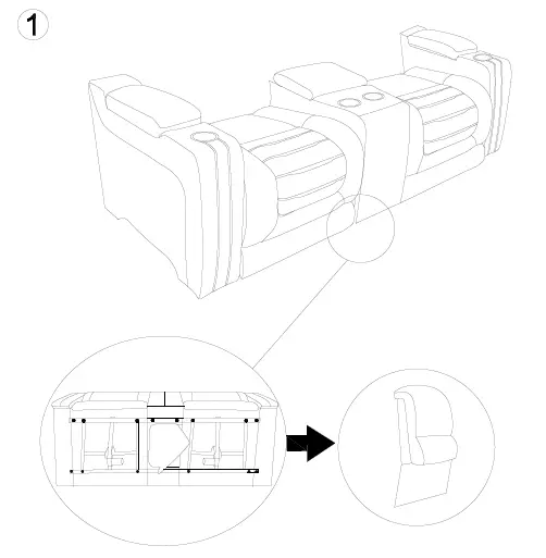 ASHLEY U2800418 Backtrack Power Reclining Loveseat 2