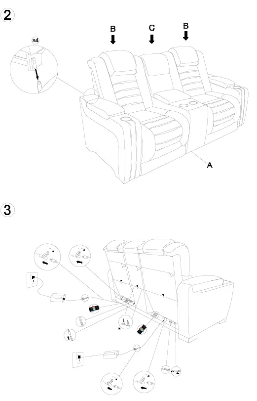 ASHLEY U2800418 Backtrack Power Reclining Loveseat 3