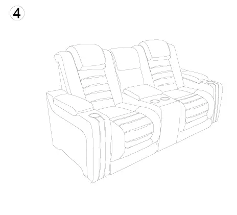 ASHLEY U2800418 Backtrack Power Reclining Loveseat 4