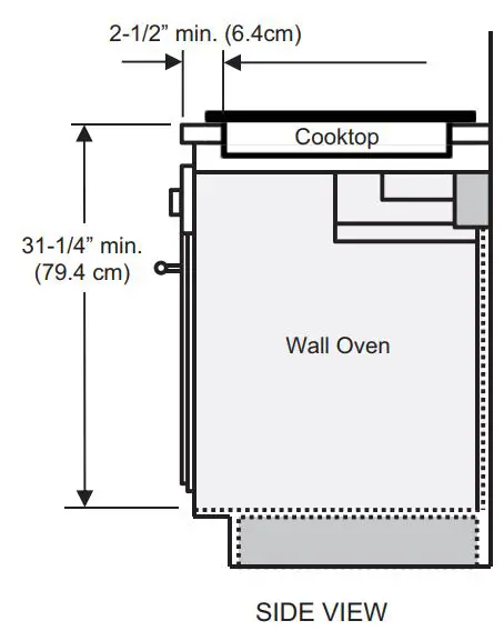 Cafe Appliances CHP90361TBB 30 and 36 Inch Electric Cooktop Instruction Manual - NOTE FOR INSTALLING ABOVE A WALL OVEN