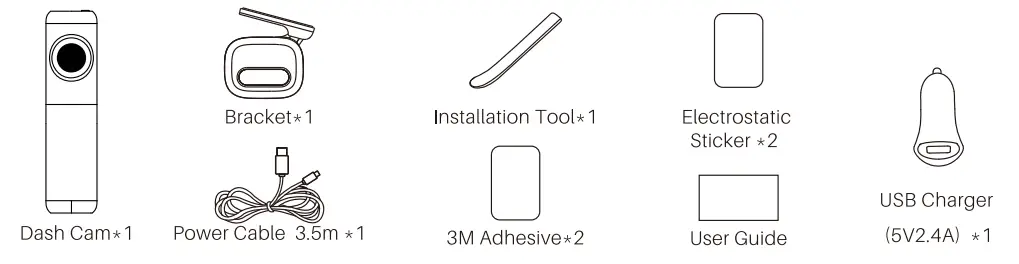 Fanttik C8 APEX Dash Cam - Figure 1