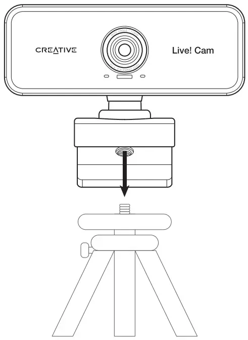 CREATIVE Live Cam Sync 1080p Full HD Wide angle Webcam - Tripod Mount 1