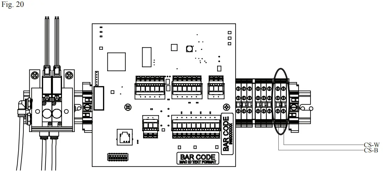 POTTER INS 2500 Nitrogen Generator - Wire terminal blocks