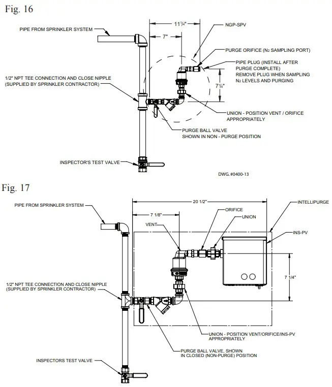 POTTER INS 2500 Nitrogen Generator - installation diagram