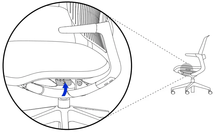 SIDIZ T25 Ergonomic Chair Black - Seat Height2