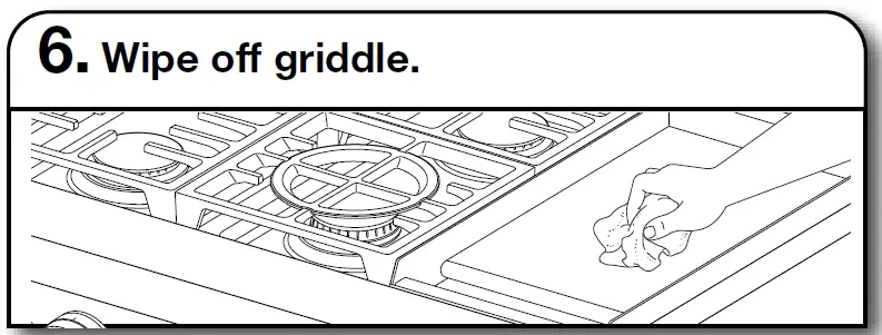 KitchenAid Commercial-Style 48 Inch Built-In Gas Cooktop with 6 Burners and Grid CARE AND CLEANING 10