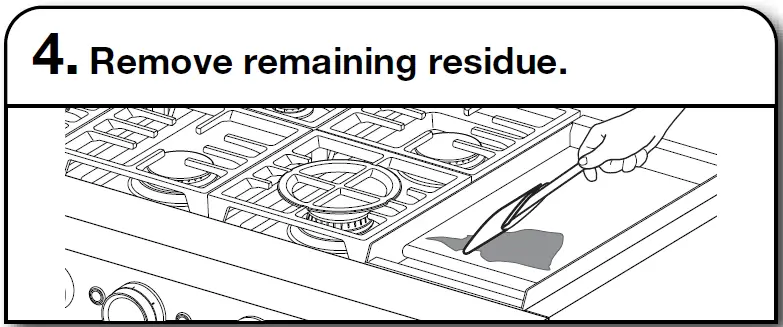 KitchenAid Commercial-Style 48 Inch Built-In Gas Cooktop with 6 Burners and Grid CARE AND CLEANING 8