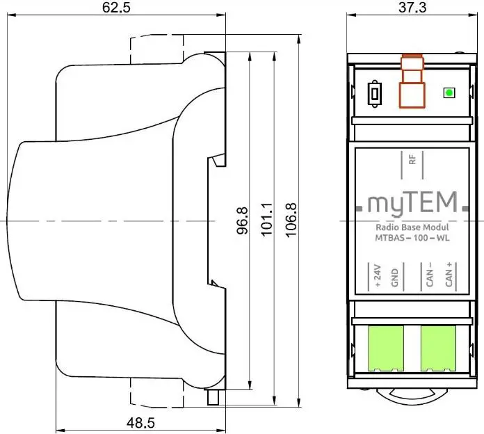 myTEM MTBAS-100-WL Radio Base Module - 4