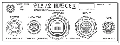 GARMIN 010-02134-00 GTB10 OnDeck Hub - Connector View