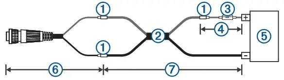 GARMIN 010-02134-00 GTB10 OnDeck Hub - Power Cable Extensions