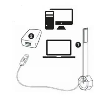 gingko G012BO Octagon One Plus Portable Alarm Clock Desk Light User Manual - Product Charging Instruction