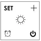 gingko G012BO Octagon One Plus Portable Alarm Clock Desk Light User Manual - Touch Button