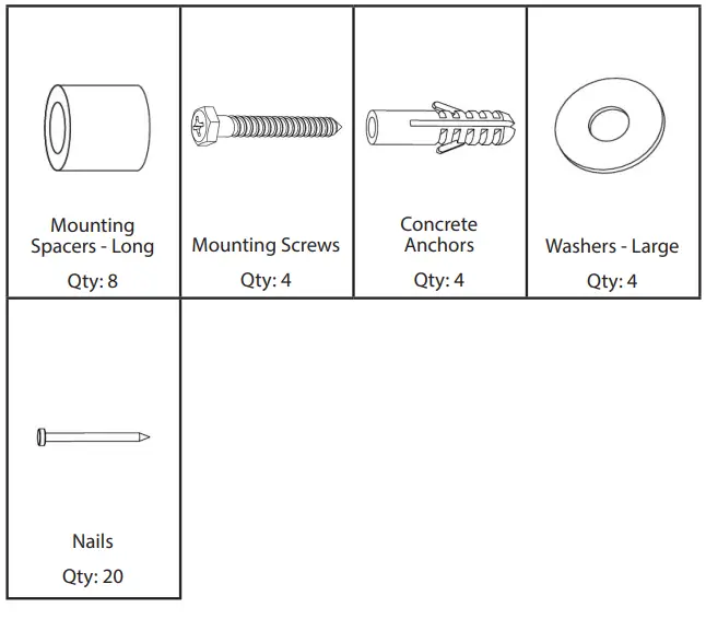 StarTech Display Mount for Stud-less Walls- Contents