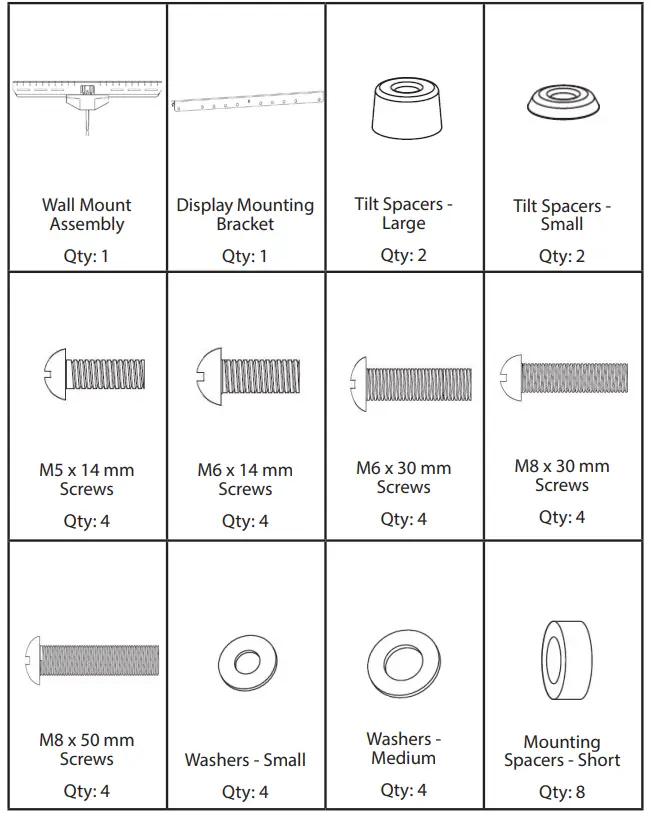 StarTech Display Mount for Stud-less Walls- FSide View