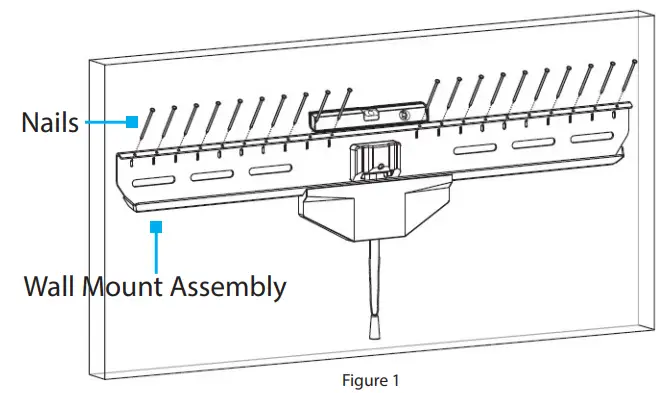 StarTech Display Mount for Stud-less Walls- nails