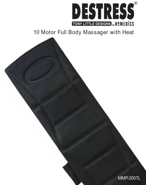 Homedics MM-P200TL 10 Motor Full Body Massager with Heat Instruction - Destress