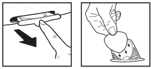 Homedics UHE-WM10 Total Comfort 2 in 1 Humidifier Warm and Cool Mist Instruction - Push to open and remove the tray