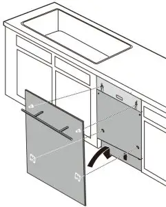 Whirlpool Custom 18 and 24 Wood Door Panel - Slide panel onto door
