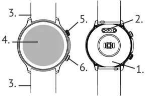 GUARDO BE Fit Coach Prime Activity Tracker Watch with Built in GPS - buttion