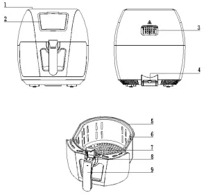 Zenchef AF10 1400W Air Fryer - fig