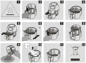 Zenchef AF10 1400W Air Fryer - fig1