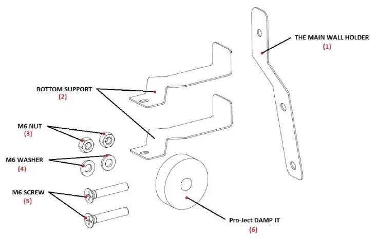 Mounting kit for wall mount