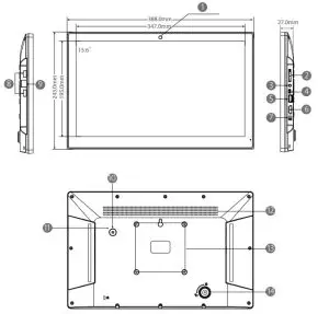 Shenzhen Electron Technology E0010 15.6-Inch Interactive Digital Signage - Exterior Components