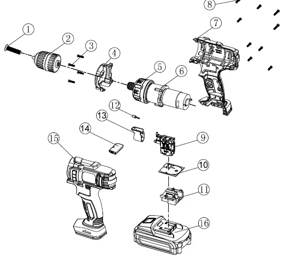 HARBOR FREIGHT 58389 18V Lithium 3-8 Inch Cordless Drill-Driver FIG 3