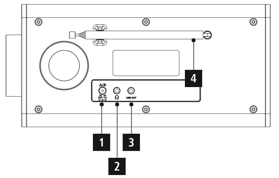hama 67054241 DR1000 Digital Radio - Rear view