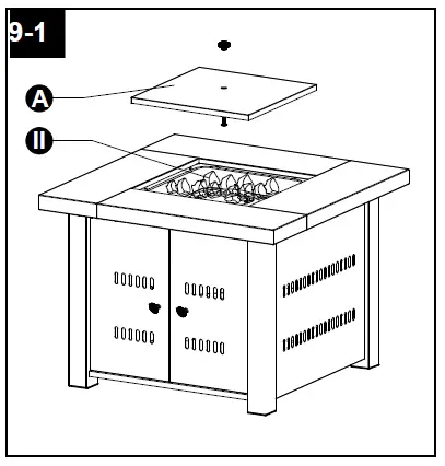 Hiland GS-F-PC Outdoor Gas Firepit-25