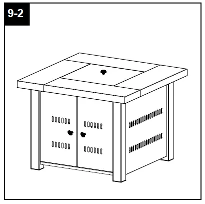 Hiland GS-F-PC Outdoor Gas Firepit-26