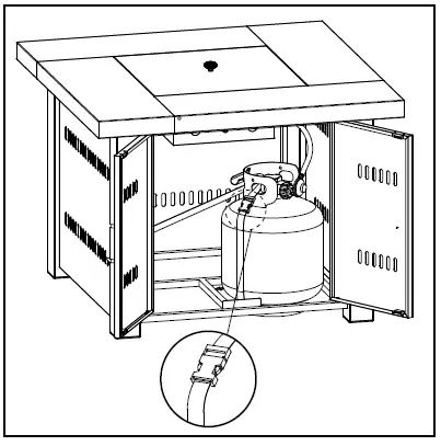 Hiland GS-F-PC Outdoor Gas Firepit-29