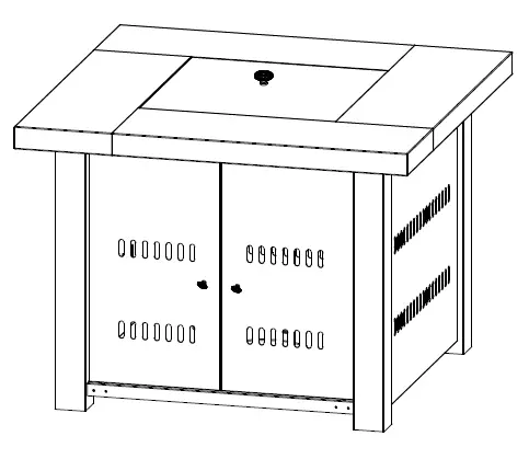 Hiland GS-F-PC Outdoor Gas Firepit