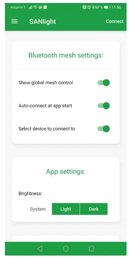 sanlight EVO Series Bluetooth Dimmer - Group details screen 2