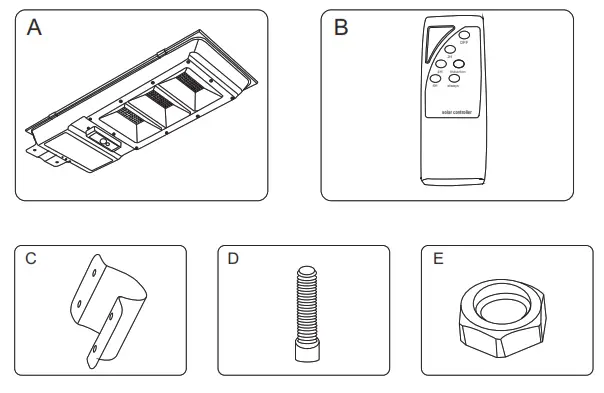 Blinq88 High Quality Solar Street Light - Package Contents