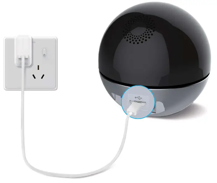 EZVIZ C6W Smart WiFi Pan and Tilt Camera - Power-on