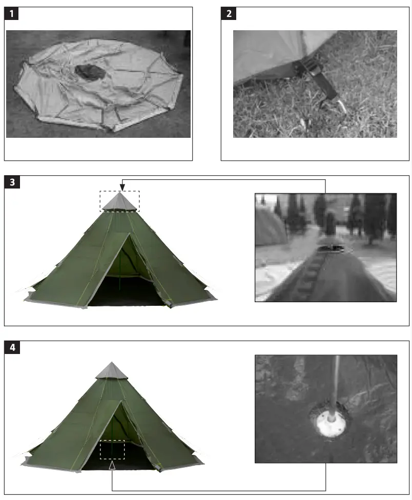 KAYOBA 008788 Twelve Man Tent Tepee - fig