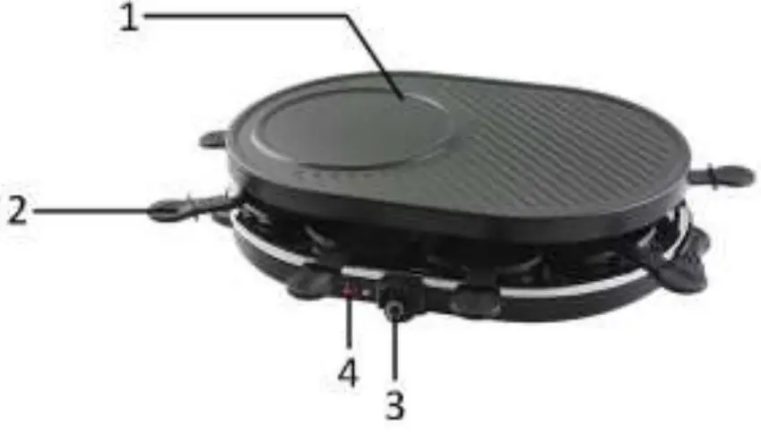 emerio RG 105522 8 Raclette Grill - COMPONENTS