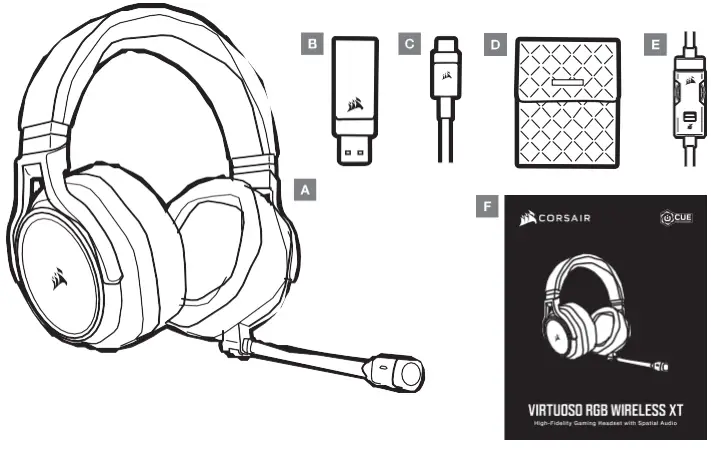 CORSAIR RDA0032 Wireless Gaming Headset - Package