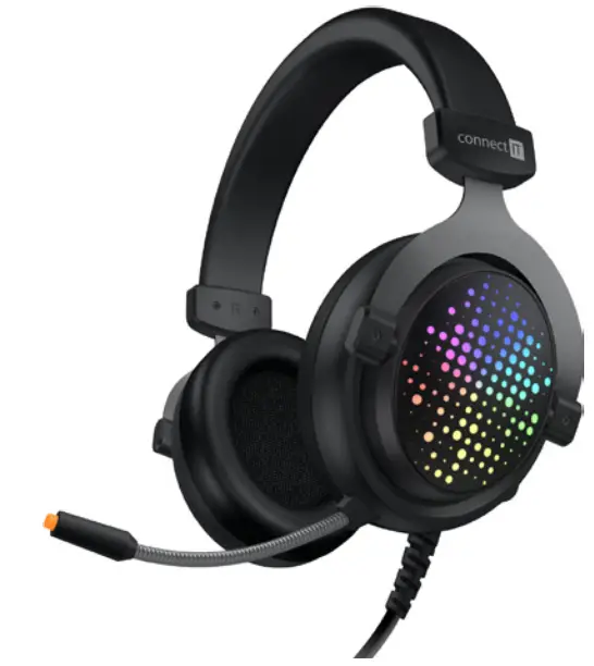 connect IT CHP 7000 BK Gaming Headphones with Microphone