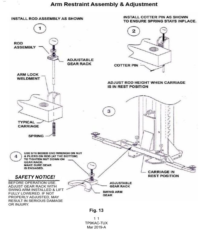 TUXED Two-Post Clear Floor Lift - fIG 13