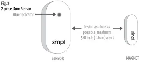 simpl 731069 Motion Alert Kit - Door Sensor Installation fig 3