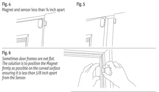 simpl 731069 Motion Alert Kit - Door Sensor Installation fig 4 5 6